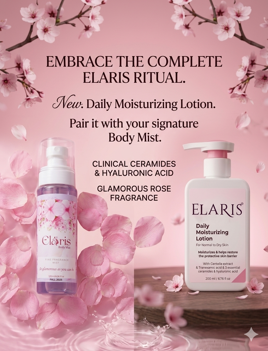 ELARIS Complete Ritual - Daily Moisturizing Lotion paired with Body Mist